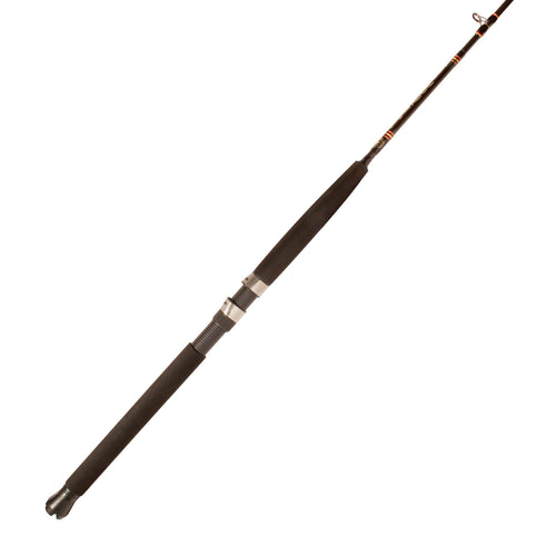 Aerial conventional jigging rod on white background