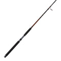 Handcrafted boat spinning rod on white background