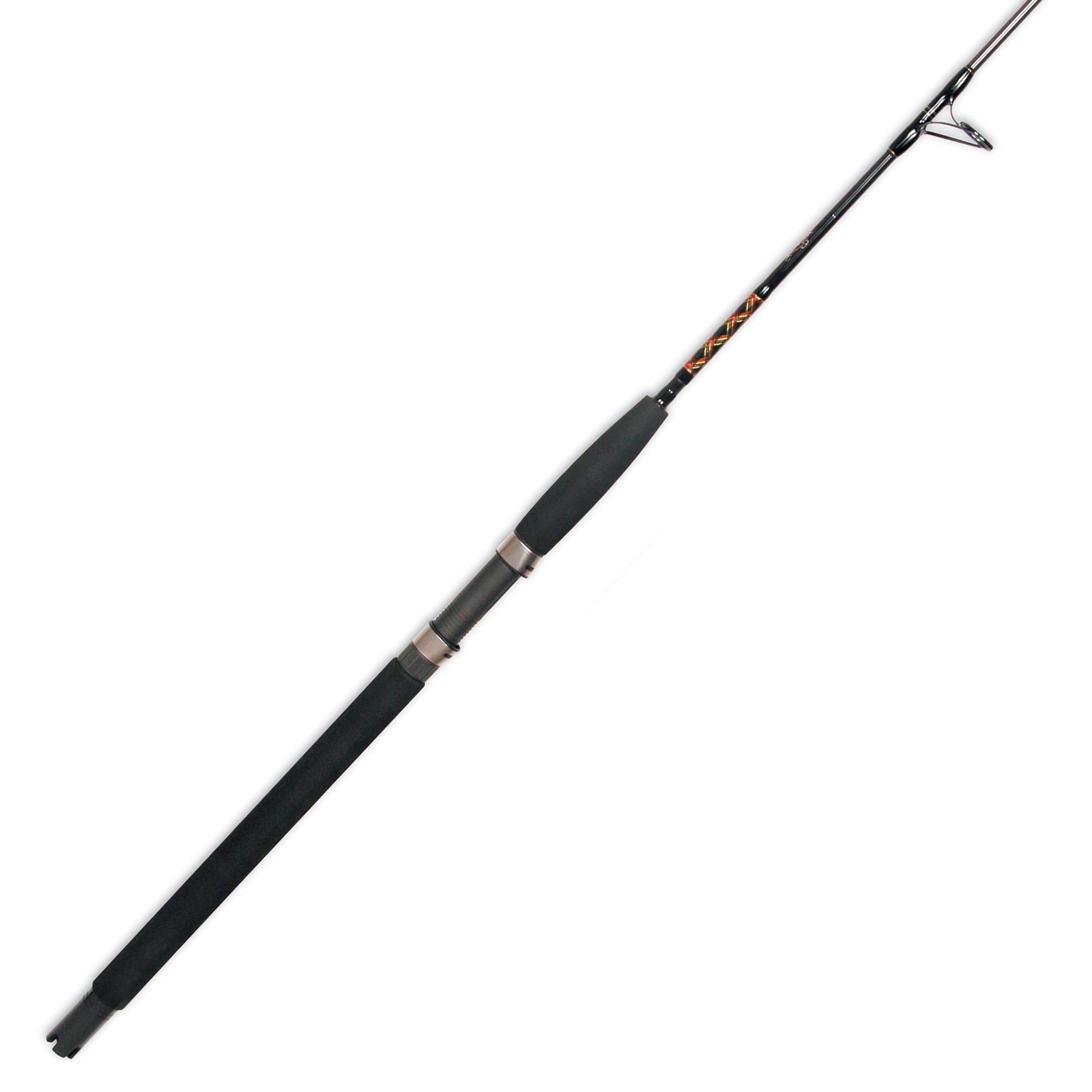 Paraflex jigging spinning rod on white background