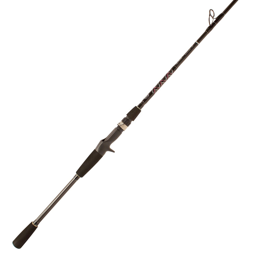 Sequence slow pitch jigging rod on white background